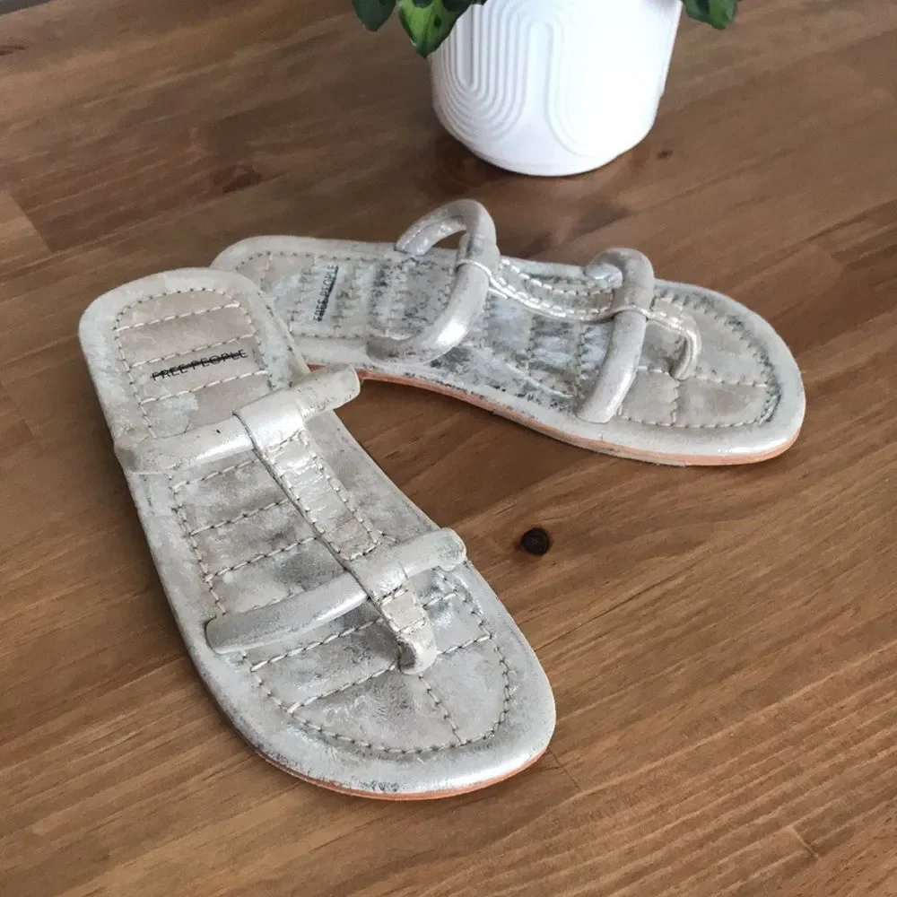 Free People Haden Sandal Champagne Metallic size 8